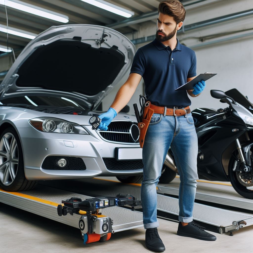 Verifica se as numerações do chassi e motor batem e se tem algum vestígio de adulteração.